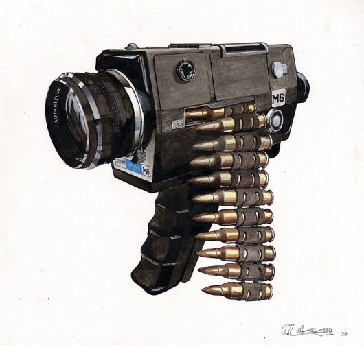 Saatchi Online Artist: Adam Wheatley; #gun #wheatley #illustration #adam #media