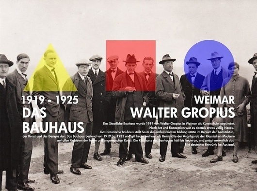 DAS BAUHAUS on the Behance Network #lettering #blackwhite #geometries #color #retro #graphics #bauhaus #collage