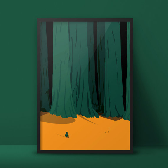 Woods - In Space? Series https://www.etsy.com/de/listing/226528507/woods-in-space-serie #alien #astronauts #a2 #woods #space #proportion #illustration #rocket #series #poster #huge #postcard