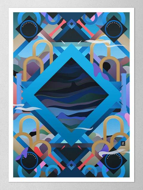 Takeshi | PICDIT #design #graphic #color #painting #art #collage #colour #work
