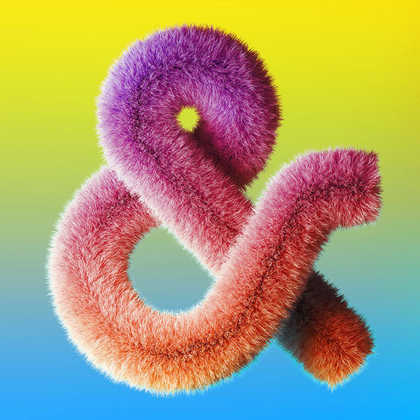 this isn't happiness™ (Amfursand, David McLeod), Peteski #fluffy #typography #design #texture #ampersand #letter #art #and #furry