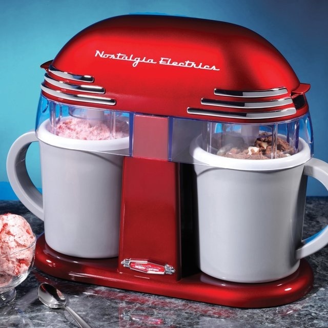 Double Homemade Ice Cream Maker #tech #flow #gadget #gift #ideas #cool