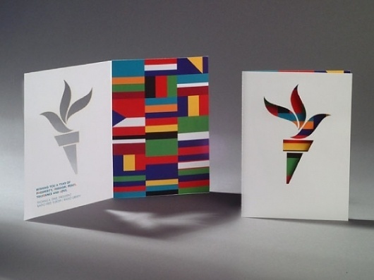 Holiday Cards | Chermayeff & Geismar #die #cut #flag #card #design #colors