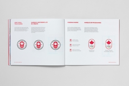 The Canadian Olympic Team Brand | CreativeRoots - Art and design inspiration from around the world #branding #guide #guidelines #athletics #style
