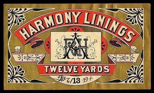 All sizes | Fabric label | Flickr - Photo Sharing! #graphic #vintage