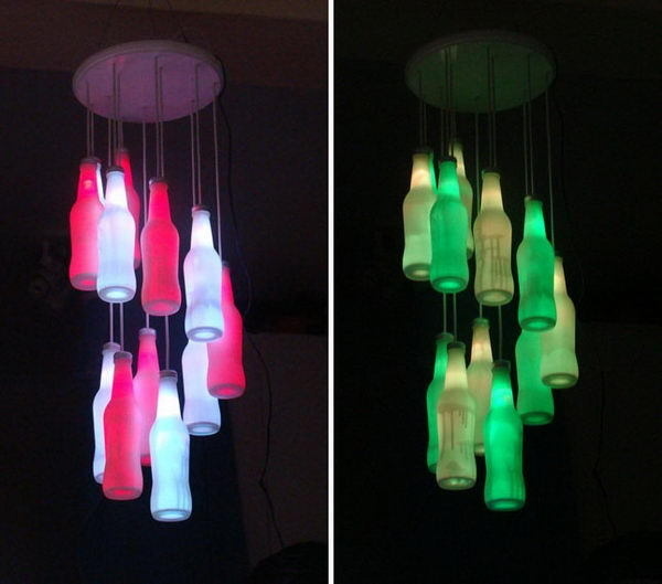 25 Creative Wine Bottle Chandelier Ideas #chandelier #light #wine #bottle