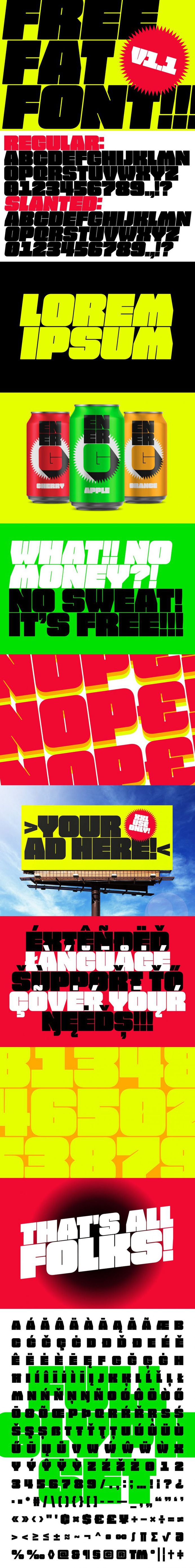 FREE FAT FONT!