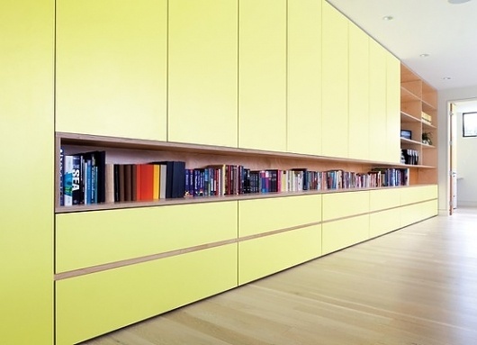 Spaces / Christian Woo Spaces - Garibaldi Highlands, Squamish #vancouver #yellow #design #books #wood #furniture