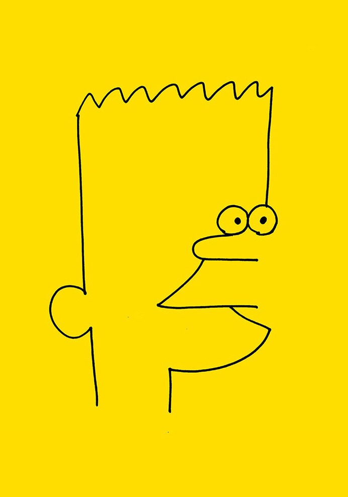 ItsNiceThatWorksofBartKenKagamismultipleslightlymadillustrationsofBartSimpson