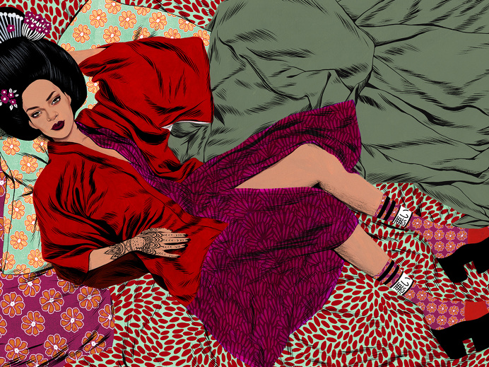 Rihanna Mixes Japanese, Punk and Streewear Influences in New Stance Collection