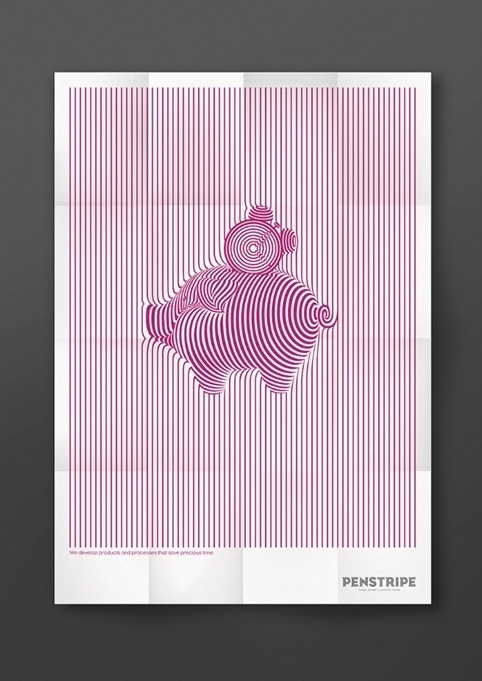 Poster inspiration example #77: Piggy bank poster #lines #graphic #poster
