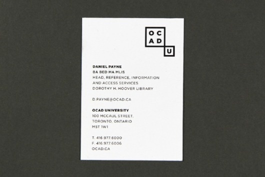 OCAD University Visual Identity #print
