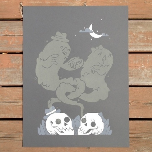 Dearly Departed - The Black Harbor #screen #print #halloween #ghost