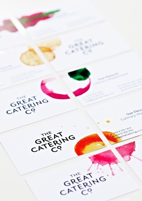 The Great Catering Company by Strategy Design and Advertising #business #branding #card #illustration #identity #logo #watercolor