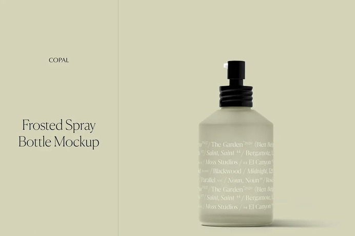Frosted Spray Bottle Mockup