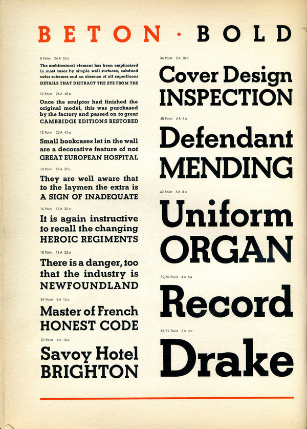 Beton Bold type specimen #type #specimen
