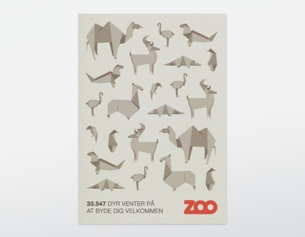 ZOO poster : Bobby Monroe #paperfold #origami #zoo #poster