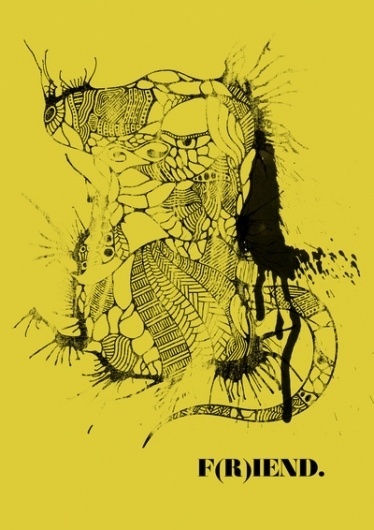 F(R)IEND Art Print by The Babybirds | Society6 #abstract #artwork #illustration #art #organic