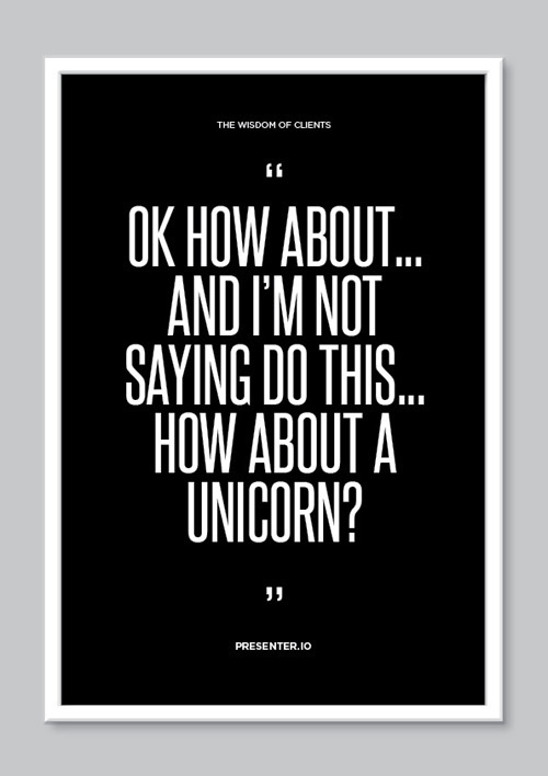 The wisdom of clients The importance of a clearly defined brief! #design #typography