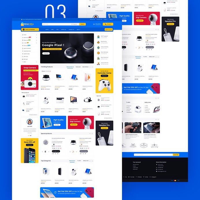 Mega Cell - Super Market Shop - Prestashop Responsive Theme | TemplateTrip