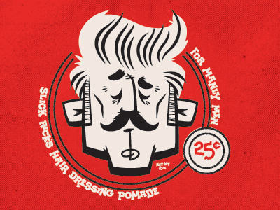 Pomade #illustration #man #headshot #pomade