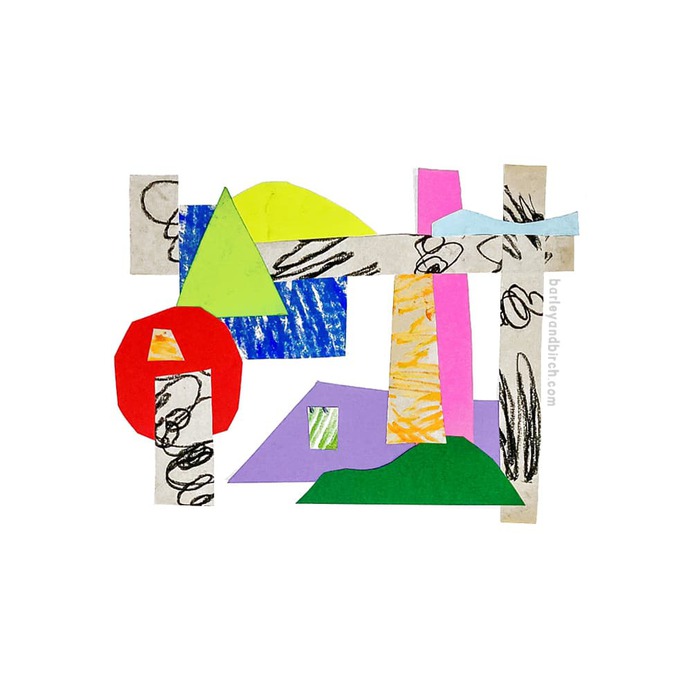 Find your zen and relax by making your own meditative scribble art collage for stress relief. | via barley & birch