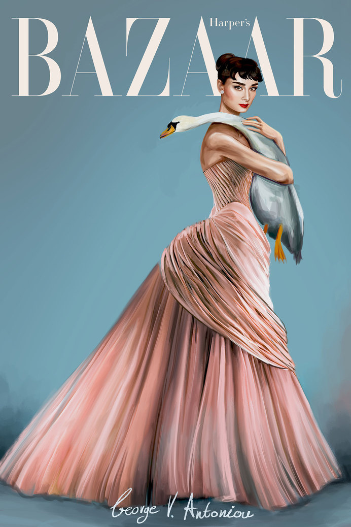 George Vantoniou's Gorgeous Audrey Hepburn Illustrations #illustration