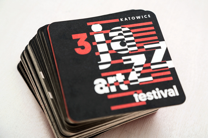 3 Jazz Art Festival Katowice #jazz #print #coaster #typography