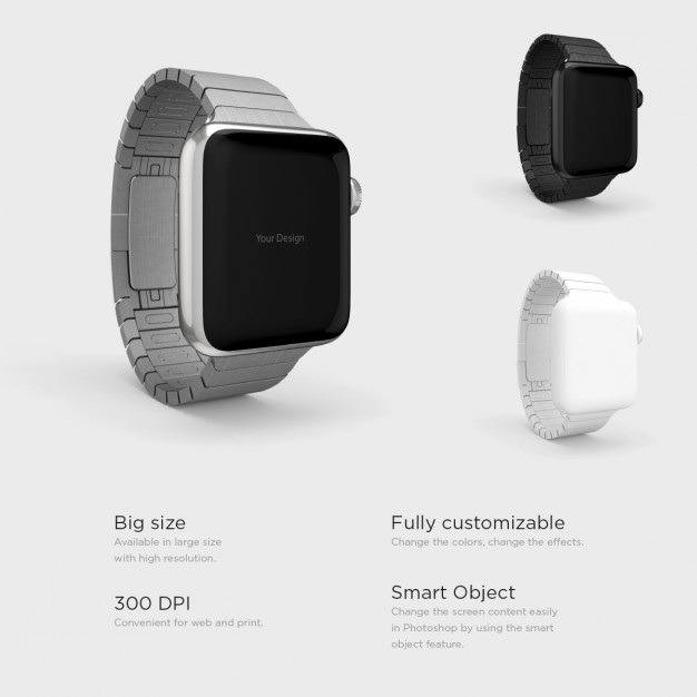 Smartwatches with differents watchstraps Free Psd. See more inspiration related to Mockup, Template, Presentation, Mock up, Watch, Smart, Mockups, Up, Editable, Realistic, Custom, Mock ups, Mock, Customize, Ups, Customizable and Differents on Freepik.