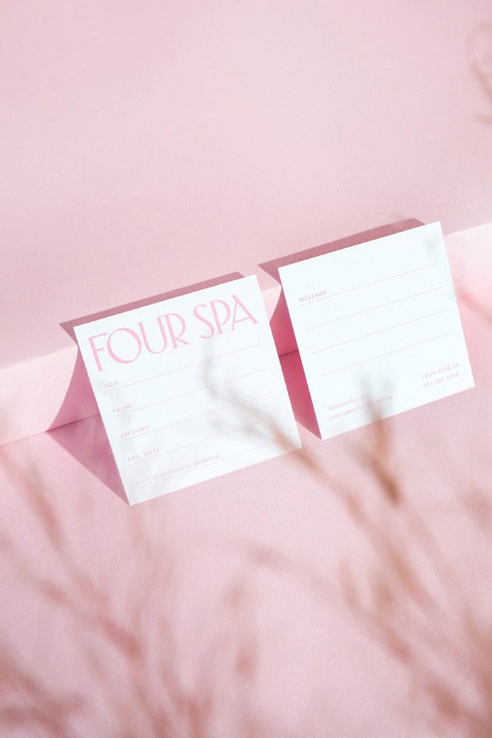Four Spa - Mindsparkle Mag Nice People designed the branding for Four Spa – a luxury nail salon & spa located in Saudi Arabia. #logo #packaging #identity #branding #design #color #photography #graphic #design #gallery #blog #project #mindsparkle #mag #beautiful #portfolio #designer