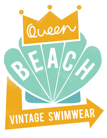 Queen Beach by Kelsey Dodge #logo #vintage #retro #beach #clothing