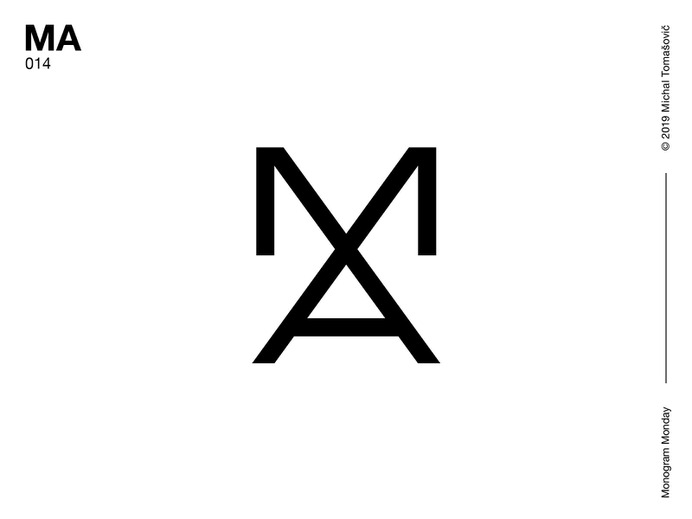MA Monogram by Michal Tomašovič #monogram #logo #lettermark #design