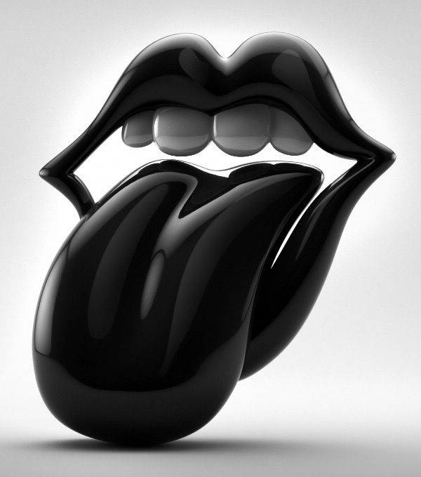 PANT IT BLACK on Behance #lips #3d #black #kiss