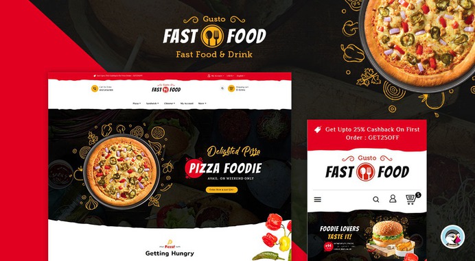 #Fast #Food & #Drinks #Corner #Pizza - #Prestashop #Responsive #Theme | #TemplateTrip #eCommerce #Website #Design #Template