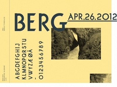 Dribbble - Berg by Henning Gjerde #design #graphic #poster #typography