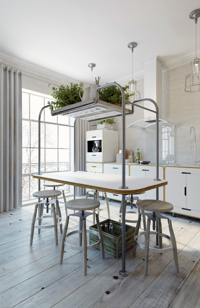 Apartment in Prague with a completely white interior - Anton Medvedev - HomeWorldDesign (1) #interior #apartments #design #prague