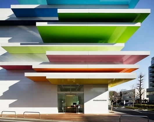 emmanuelle moureaux architecture + design: sugamo shinkin bank shimura branch #colour #architecture