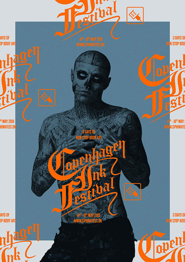 Behance :: Copenhagen Ink Festival #poster #tattoo #festival