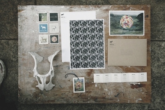 James Nunn #deer #stationary #james #nunn #identity #sue #typography