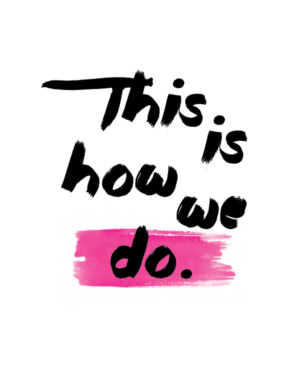 brush type and fuchsia #pink #quote #magenta #phrase #black #fuchsia #paint #brush #type #typography