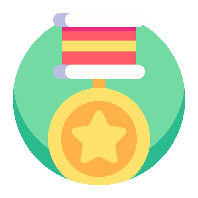 See more icon inspiration related to medal, award, sports and competition, seo and web, certification, quality, winner and certificate on Flaticon.