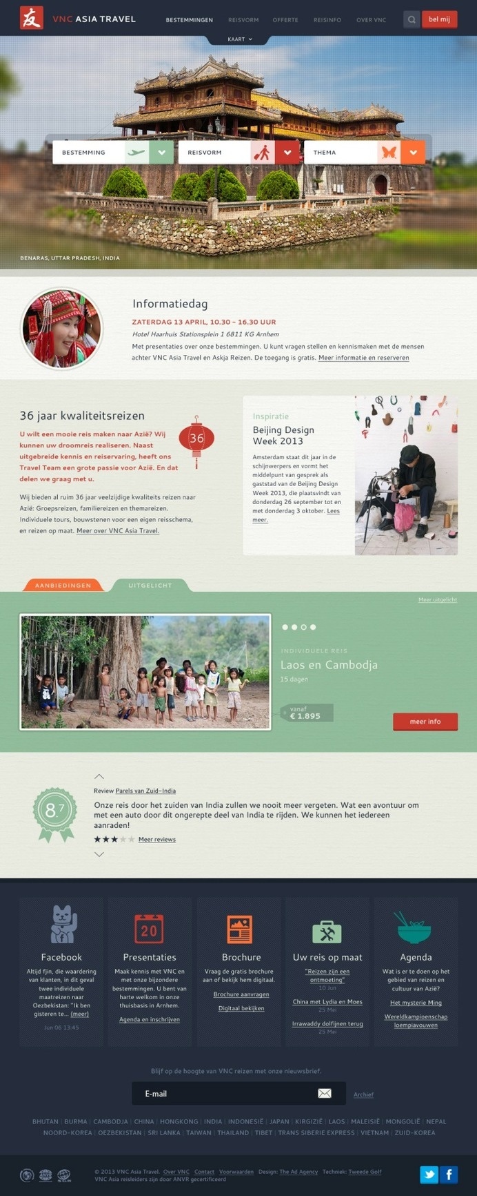 Website VNC Asia Travel | design by The Ad Agency, www.theadagency.nl | #theadagency #graphicdesign #travel #website #vnc #webdesign
