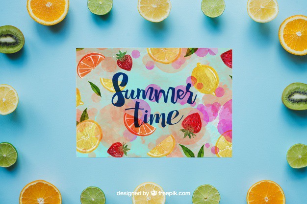 Summer theme with fruits Free Psd. See more inspiration related to Mockup, Food, Summer, Paper, Beach, Sea, Sun, Orange, Fruits, Holiday, Mock up, Healthy, Lemon, Decorative, Vacation, Healthy food, Summer beach, Up, Season, Theme, Kiwi, Sea food, Composition, Mock, Summertime and Seasonal on Freepik.