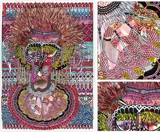 JesseHectic's Spaceship: PAINTINGS #drawing #ink #pattern #color #watercolor #bright #trippy #psychedelic #tribal