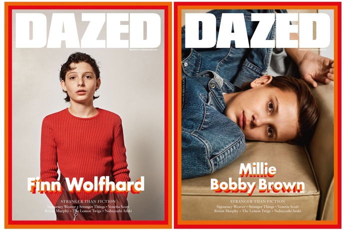 Millie Bobby Brown & Finn Wolfhard from 'Stranger Things' Cover the Winter Issue of 'DAZED'