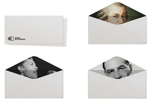 Museu de la música - Barcelona #branding #museum #system #identity #envelope #barcelona #stationery #music