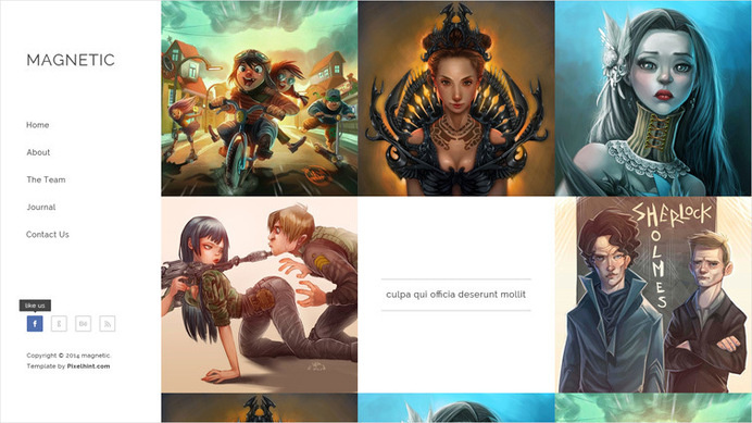 Magnetic : Free Photography PSD Website Template