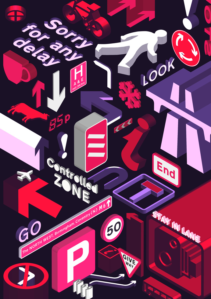 Illustration, Road signs, signage