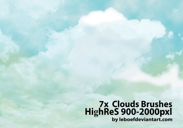 Real Cloud Photoshop Brushes - Designr Kit