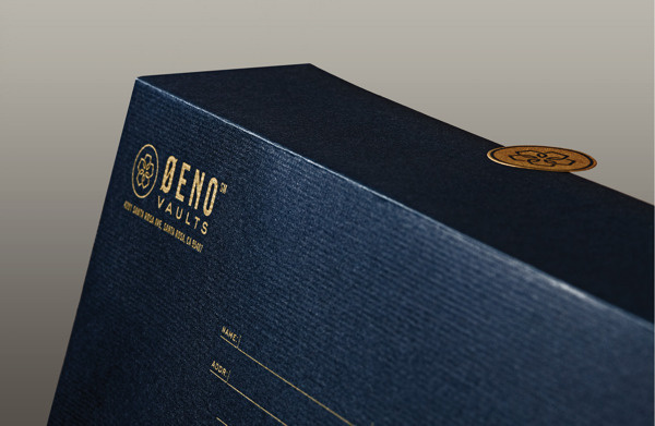 Oeno Vaults on Behance #printing #envelope #gold #stationery #sticker